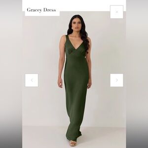 PARK & FIFTH Gracey dress in dark olive